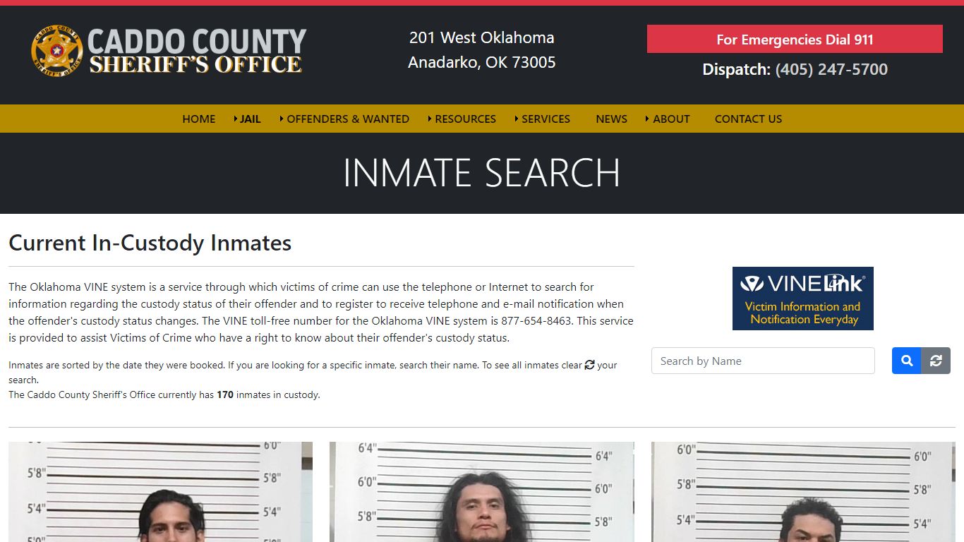 Inmate Search - Caddo County Sheriff's Office